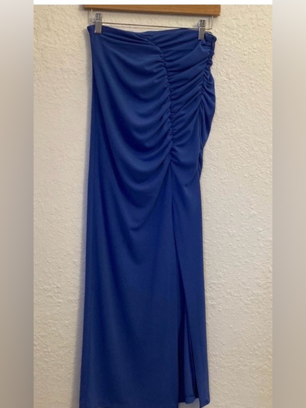 ZARA Periwinkle Blue Ruched Maxi Skirt. Sz S.  NWT